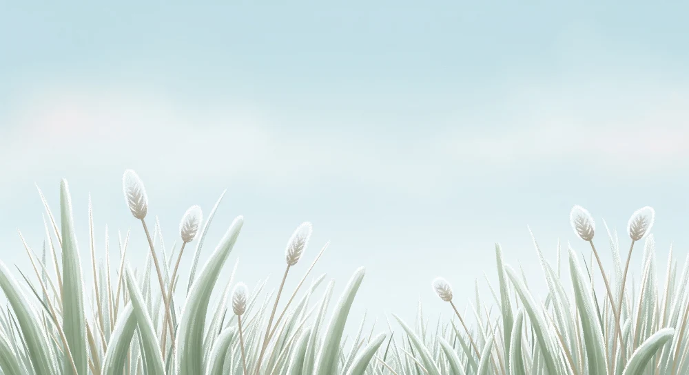 Nursery room wallpaper | Gyengéd fű és nyugtató égbolt