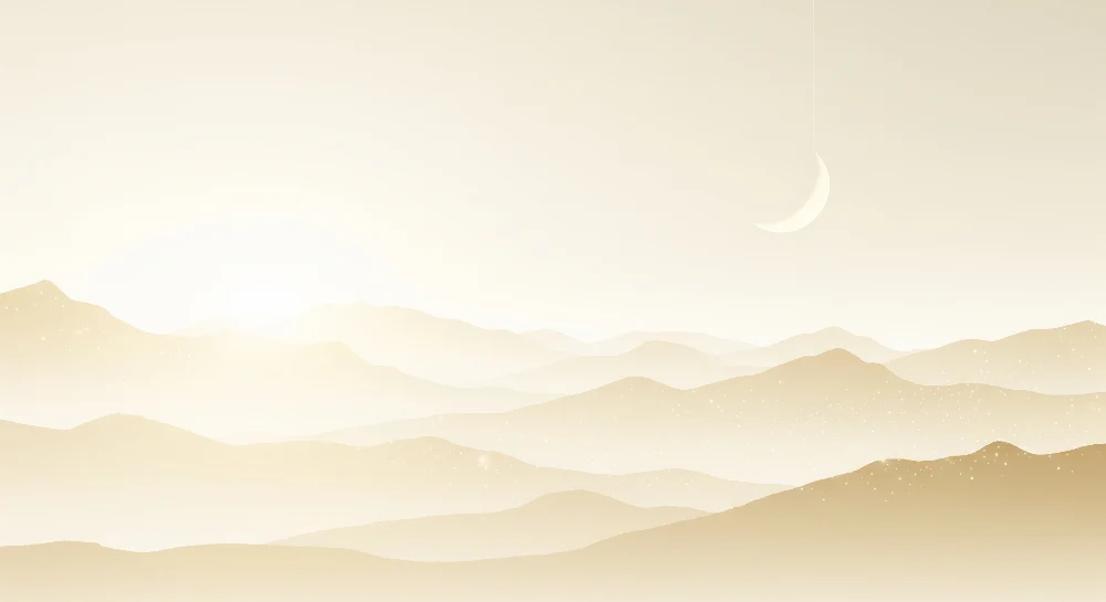 Nursery room wallpaper | Gyengéd és nyugtató táj holdfény mellett
