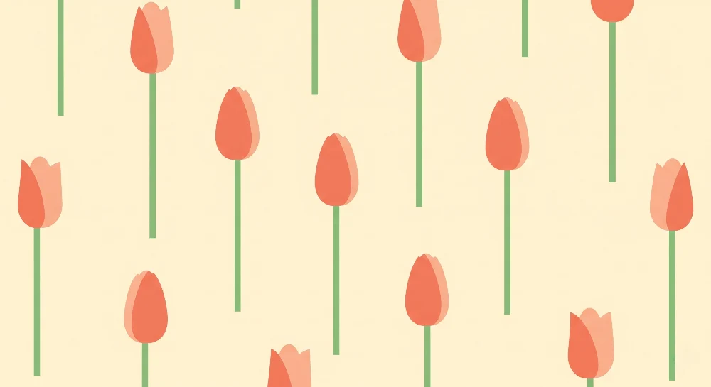 Nursery room wallpaper | Gyengéd és pasztell tulipánok