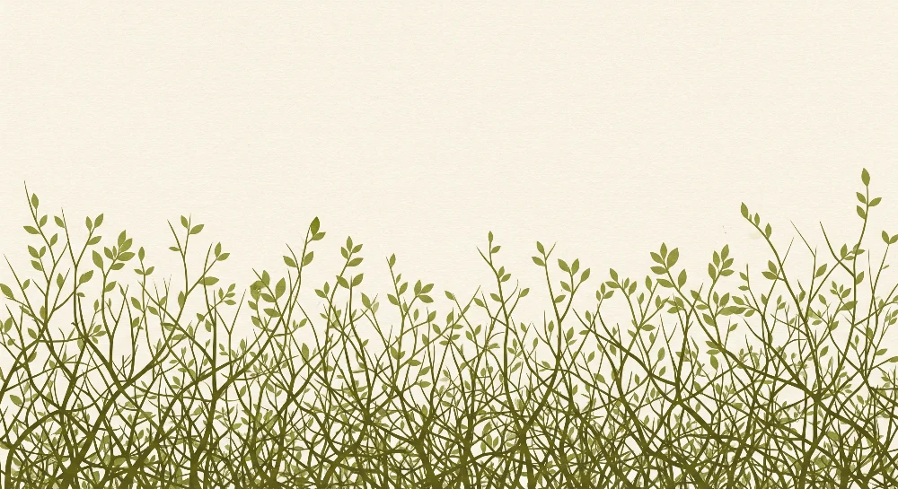 Nursery room wallpaper | Gyengéd zöld hajszálak semleges háttéren