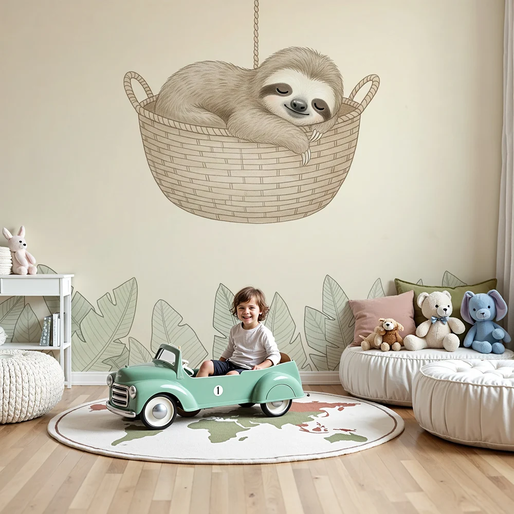 Nursery room wallpaper | Lusta kosarában