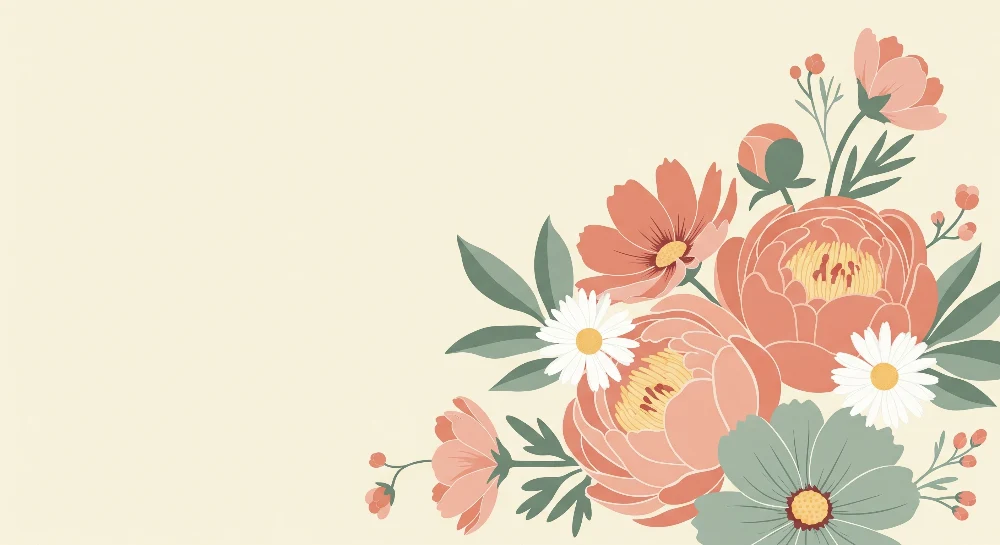 Nursery room wallpaper | Nagy virágcsokor