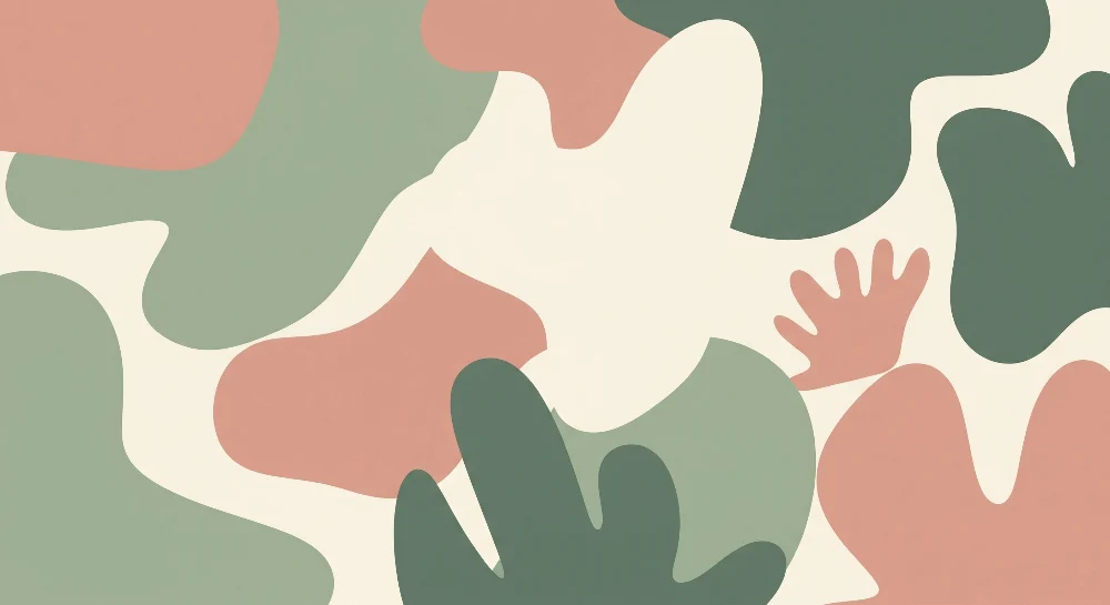 Nursery room wallpaper | Organic patterns soft and soothing shades