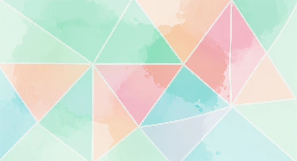 Nursery room wallpaper | Pastel geometric watercolor patterns