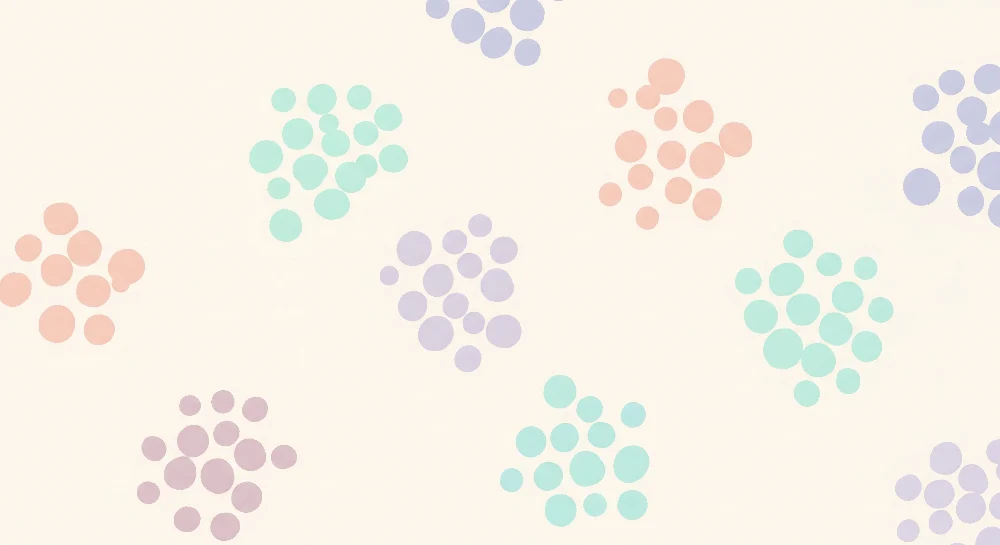 Nursery room wallpaper | Pasztell buborék minták puha háttéren