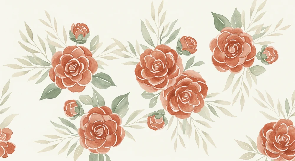 Nursery room wallpaper | Piros rózsák
