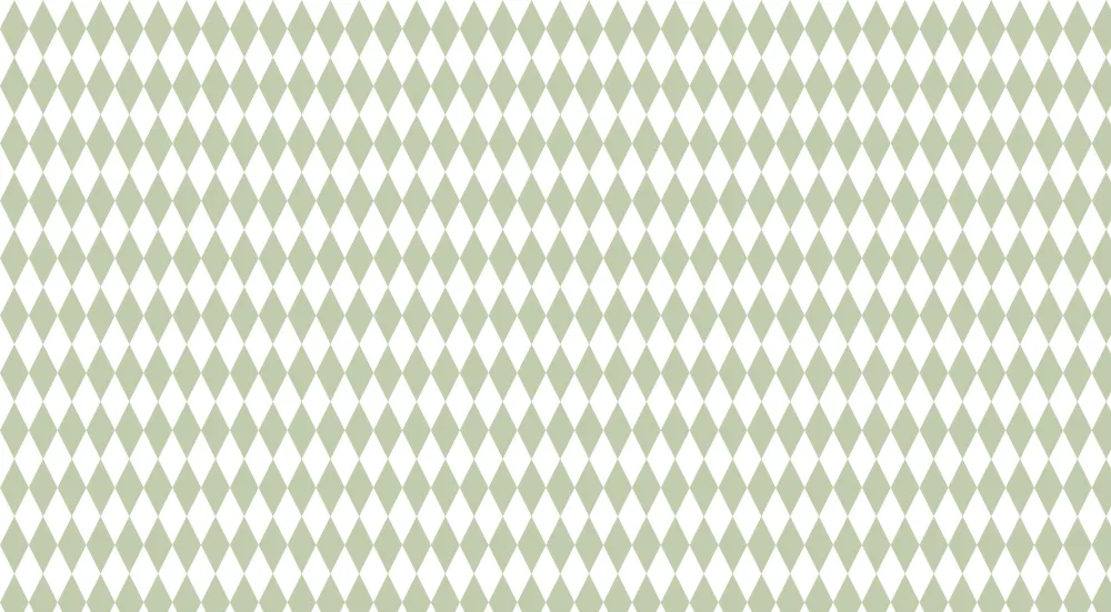 Nursery room wallpaper | Soft diamond pattern light green