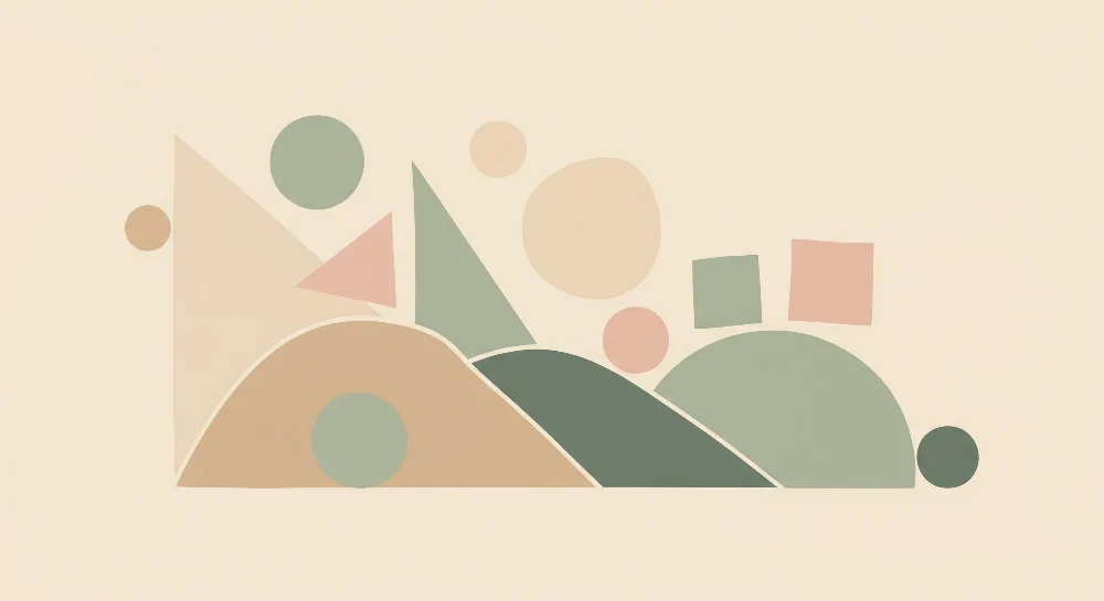 Nursery room wallpaper | Soft geometric shapes and soothing colors
