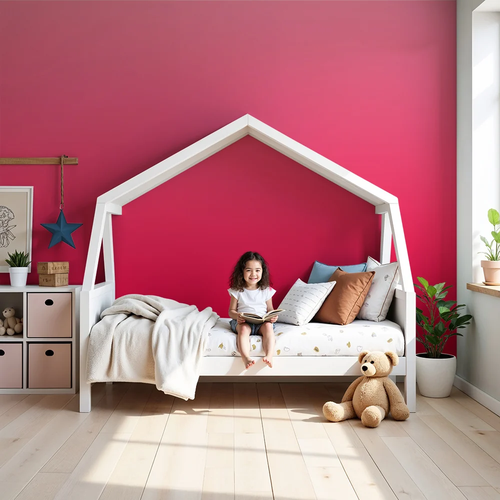 Nursery room wallpaper | Soft pink gradient