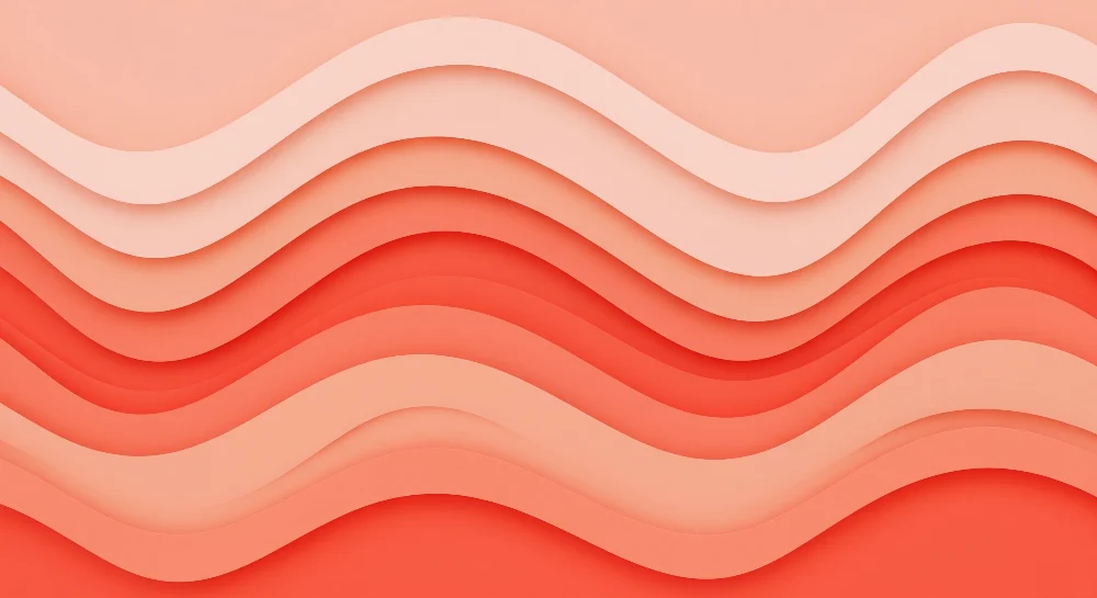 Nursery room wallpaper | Soft waves shades pink and coral