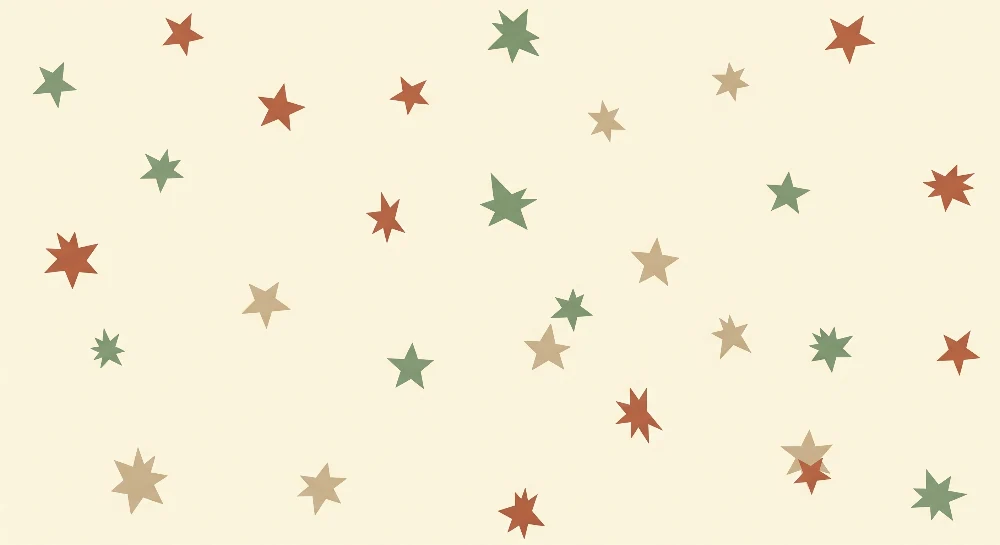 Nursery room wallpaper | Színes csillagok puha háttérrel