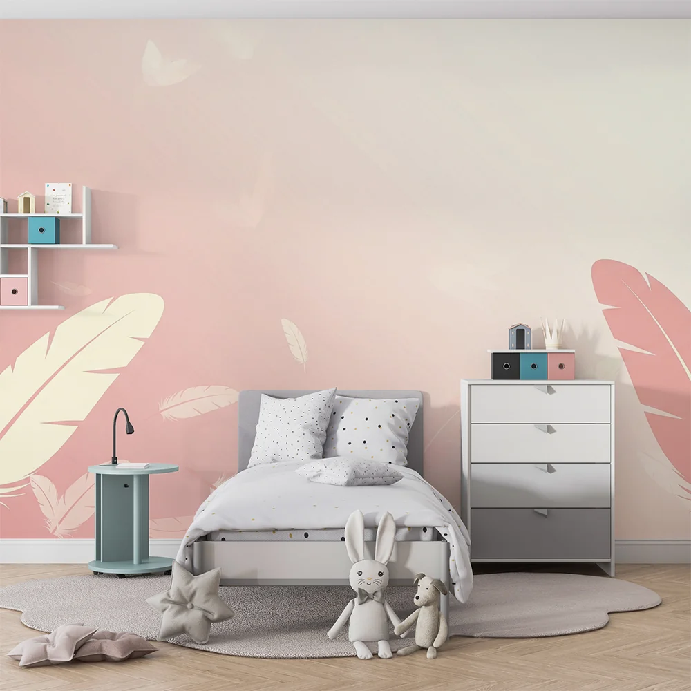 Nursery room wallpaper | Tollak pasztell háttérrel fokozatosan