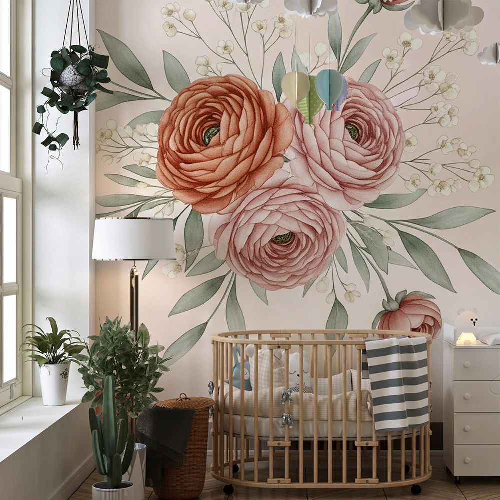 Nursery room wallpaper | Virágcsokor