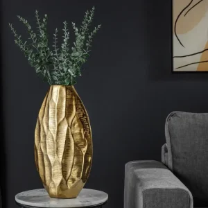 ORIENT II arany alumínium váza 45 cm