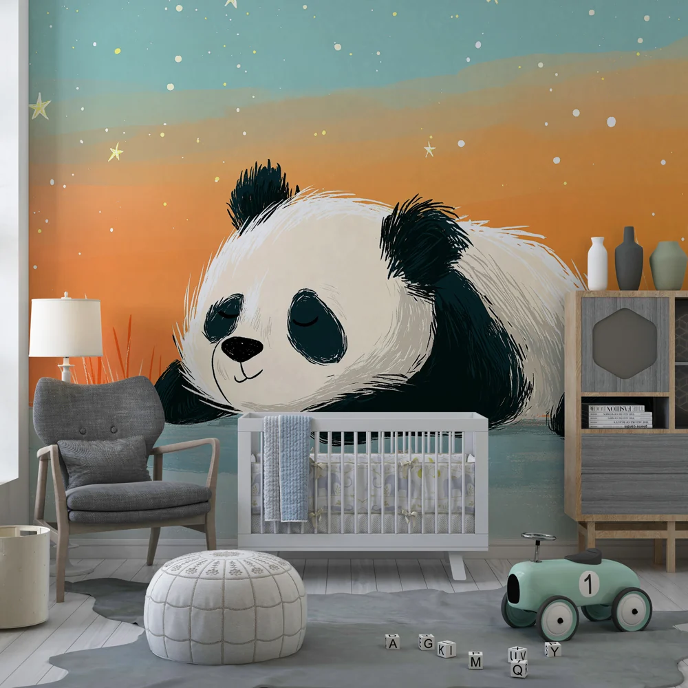 Panda álom alatt csillagok alatt