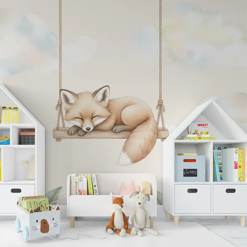 Papel de parede quarto bebê | Álmos róka hintán