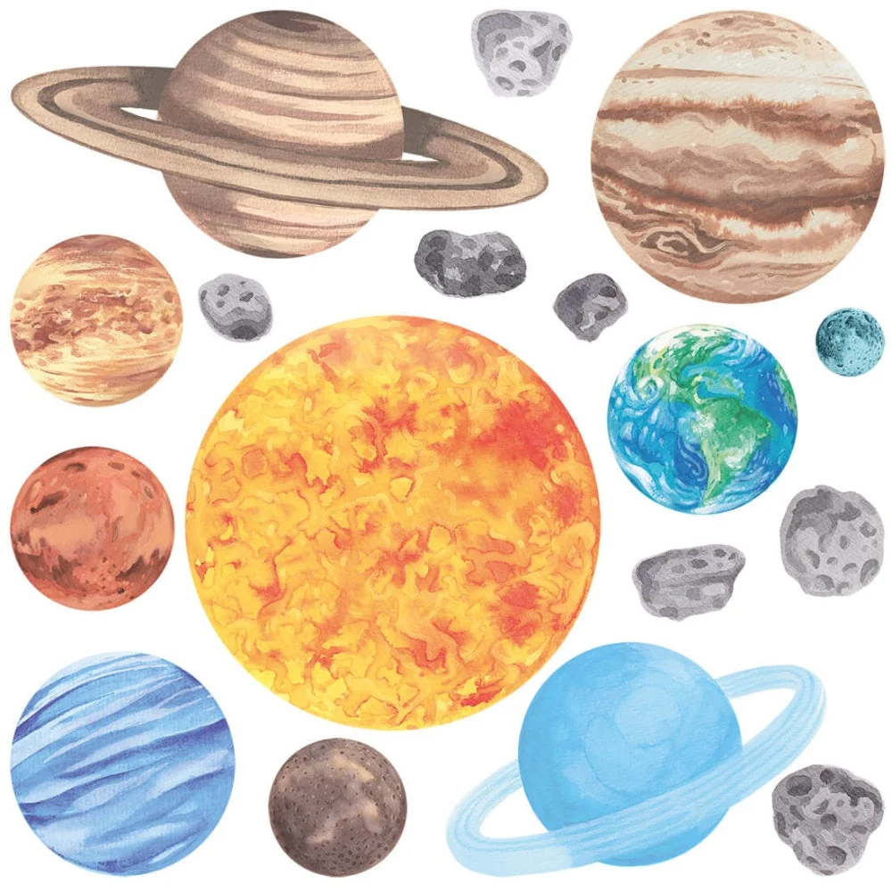 PASTELOVELOVE fali matricák gyerekeknek planet L