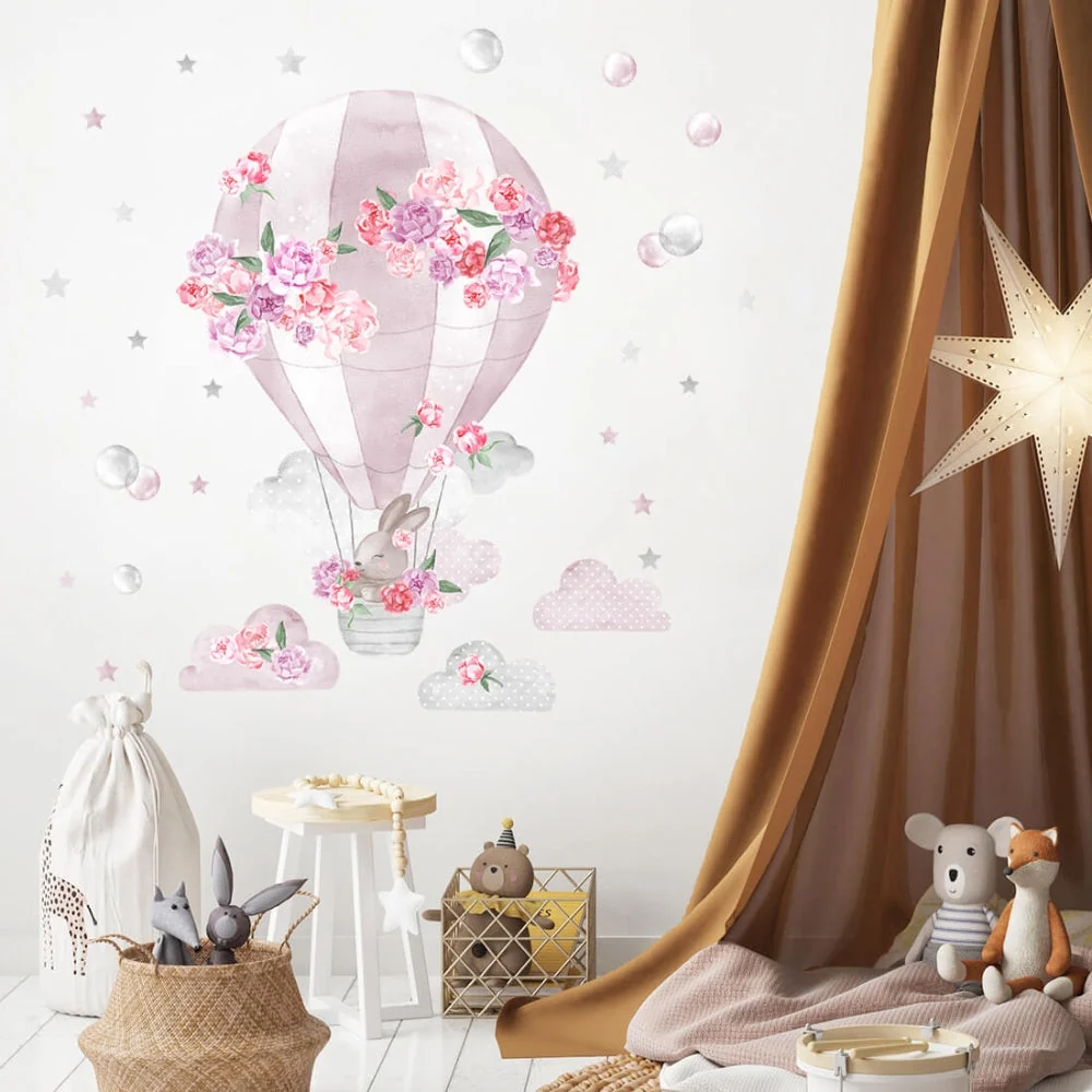 PASTELOVELOVE falmatricák gyerekeknek ballon rózsaszín