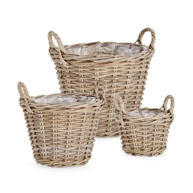 RANDY taupe rattan kosár