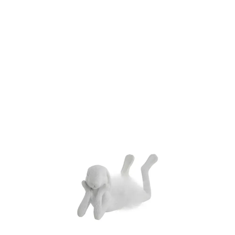 Semilla fehér balerina nyúl figura fekvő – 8,4 cm