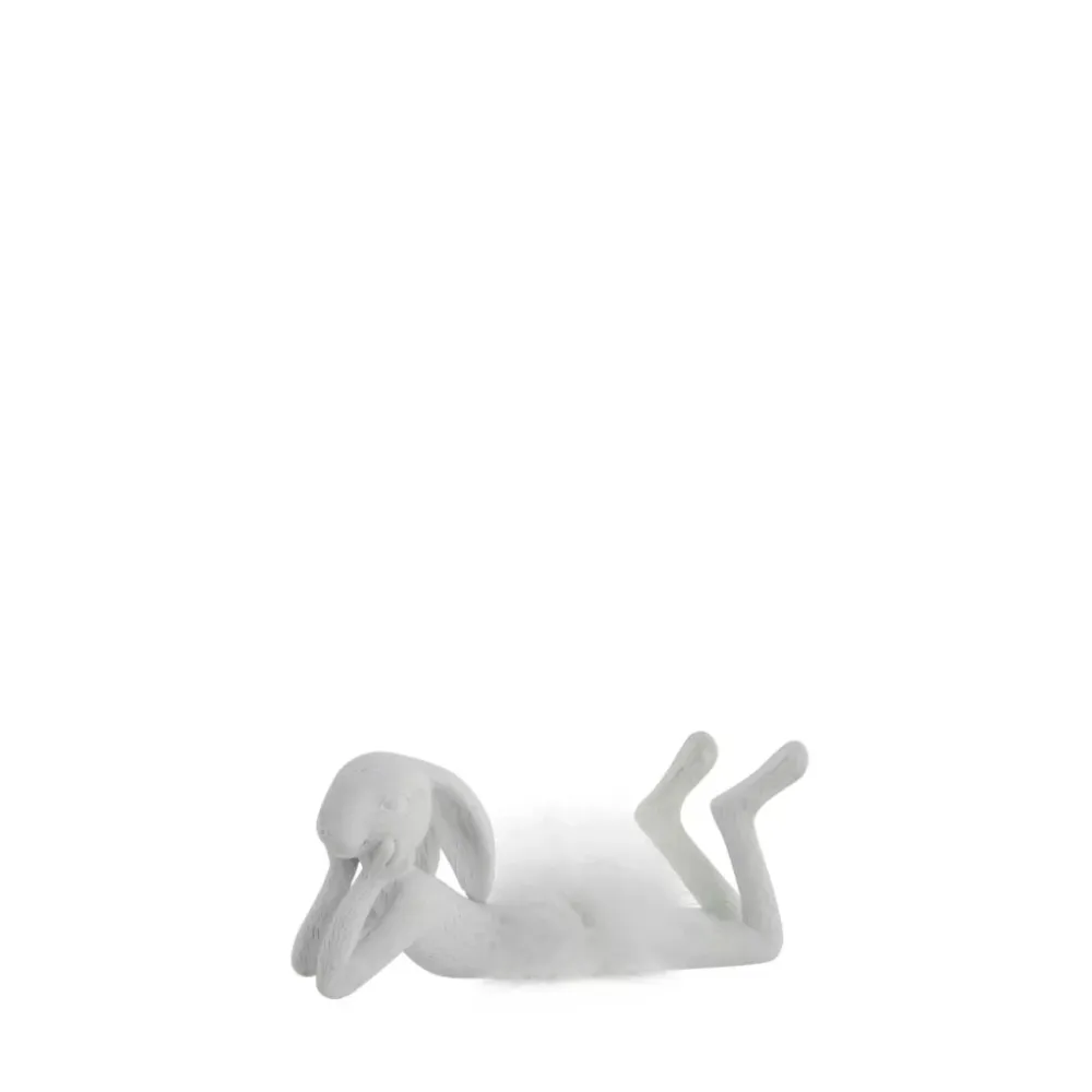 Semilla fehér balerina nyúl figura fekvő – 8,4 cm
