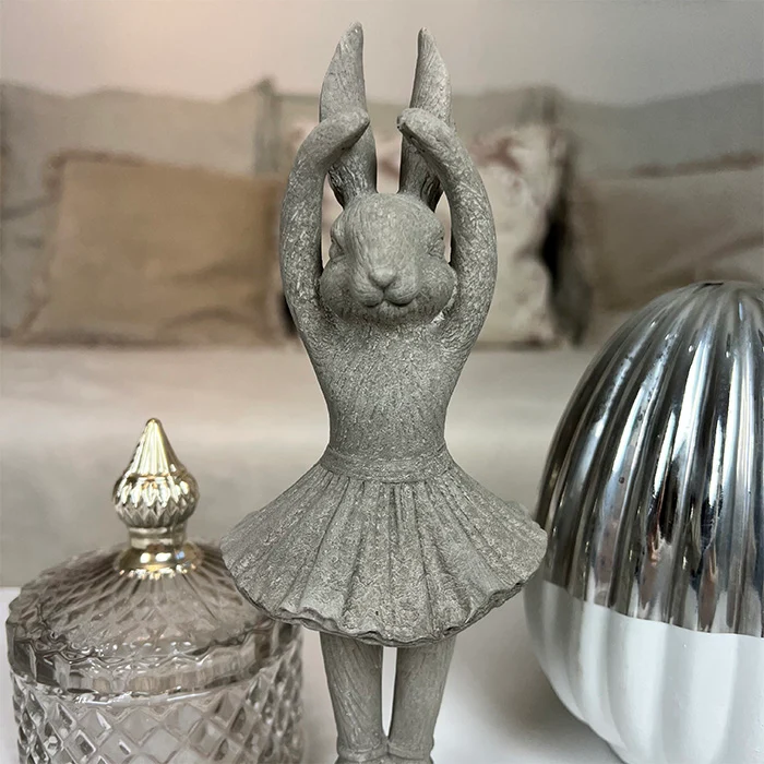Semina szürke balerina nyúl figura – 21,2 cm