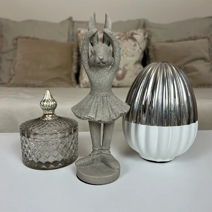 Semina szürke balerina nyúl figura – 21,2 cm