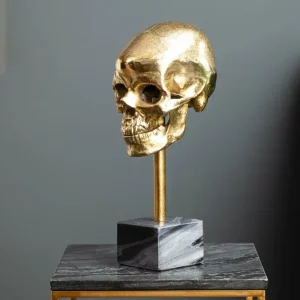 SKULL arany alumínium dísztárgy