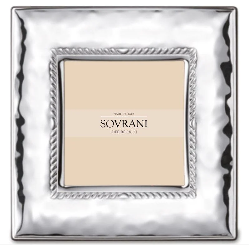 Sovereigns négyzet alakú képkeret fotó 18x18cm kétlaminált ezüst w397