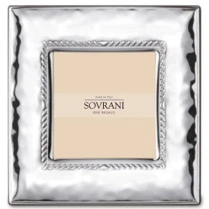 Sovereigns négyzet alakú képkeret fotó 18x18cm kétlaminált ezüst w397