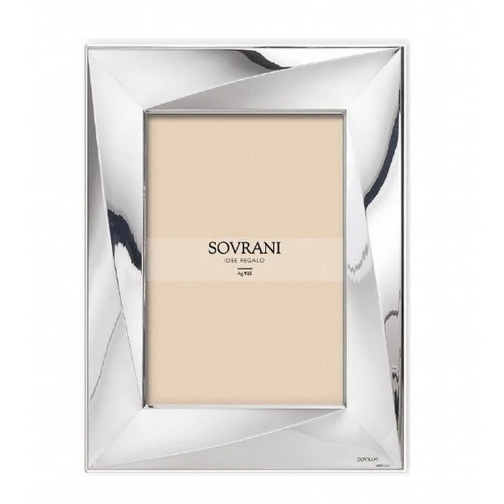 Sovrani keret 15x20cm fényes 925 ezüst 6424L fa háttal
