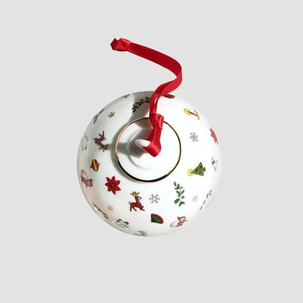 Taitù gömb dekoráció Noel Oro labda 8cm finom porcelán 12-4-17