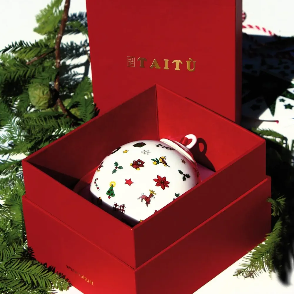 Taitù gömb dekoráció Noel Oro labda 8cm finom porcelán 12-4-17