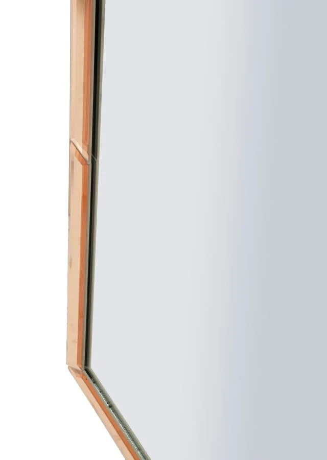 TANGIER Modern fali tükör Rózsaszín 55X2X150 ( belső tükör mérete 49X144) cm