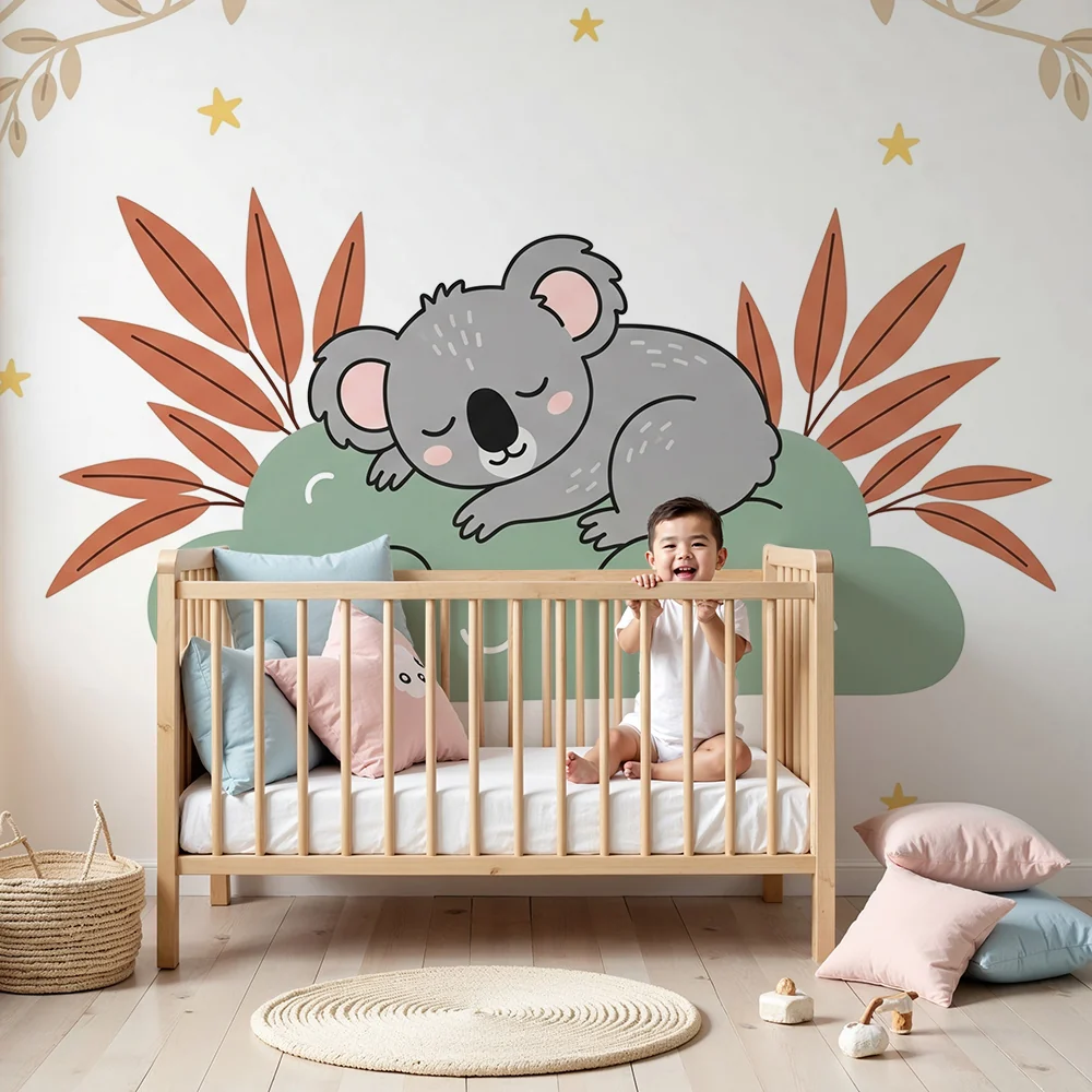 Tapéta baba szobához | Álmos koala természetben