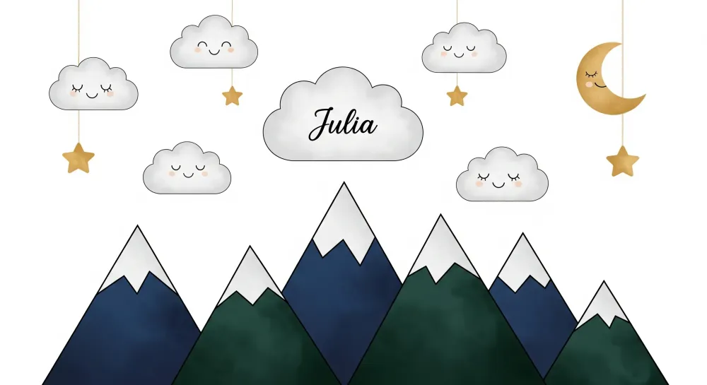 Tapéta babaszoba | Lágy hegyek és mosolygó felhők Julia