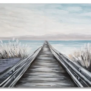Tengerparti Stég Falikép – Modern Vászonkép 120×80 cm