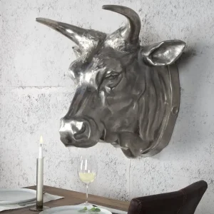 TORERO ezüst bikafej falidísz