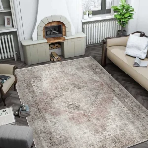 Tota vintage bézs puha és fényes szőnyeg