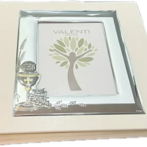 Valenti Argenti album keret 13x18 elsőáldozás ezüst laminált bőr S1336