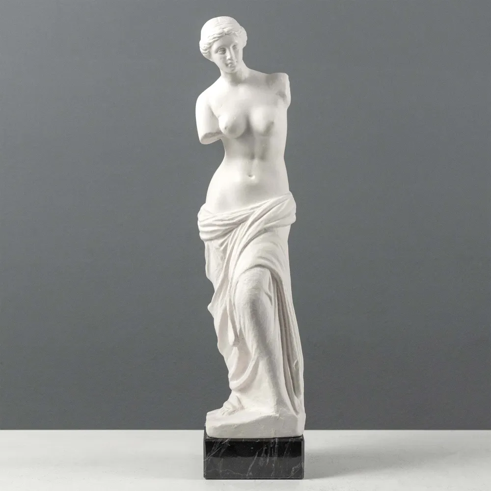 Venus de Milo Szobor - Fekete Márvány Talpazaton