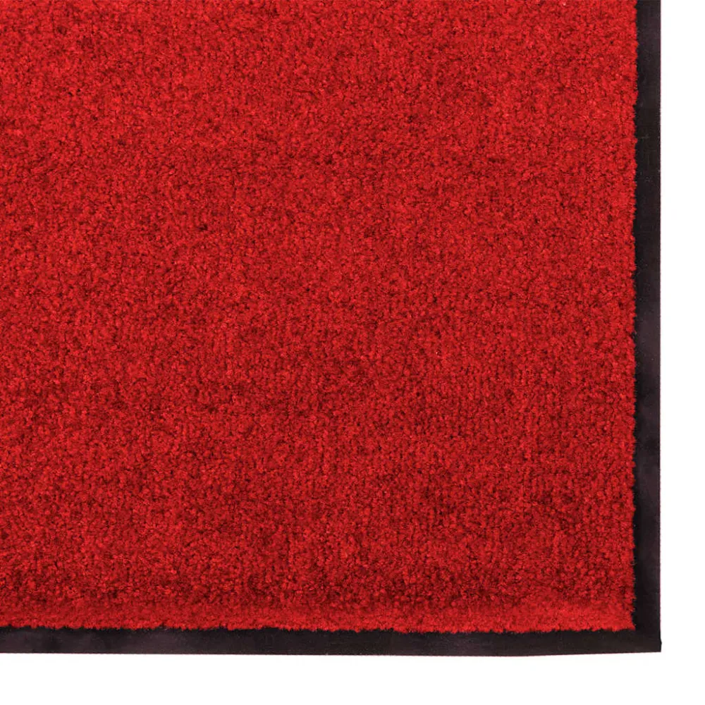 vidaXL Ajtószőnyeg Piros és Fekete 120 x 300 cm 100% Poliamid