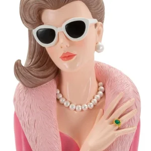 Vivienne Glam rózsaszín modern női mellszobor 18X12X28 cm