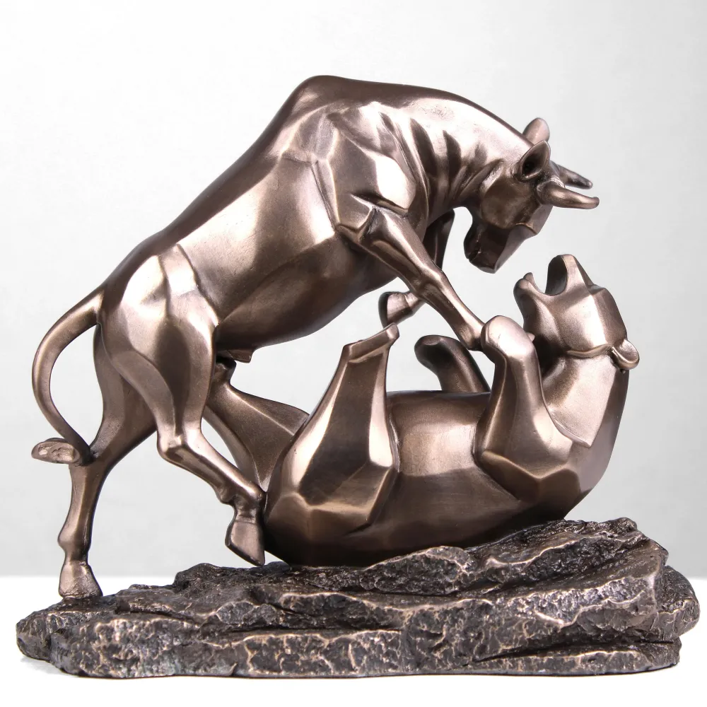 Wall Street bikája és medvéje Szobor (Hidegen öntött bronz)