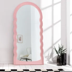 WAVE rózsaszín fali tükör 160cm