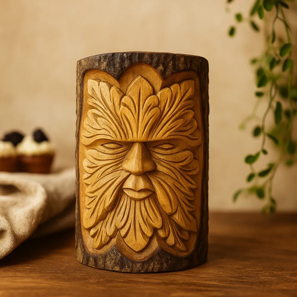Zöld Ember Szobor Nagy 25x19x7cm