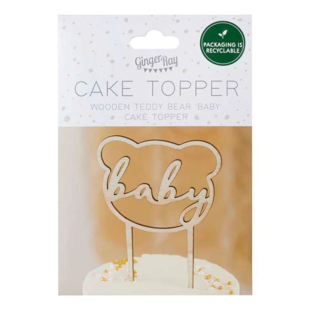 Gingerray Cake Topper fa mackó baba