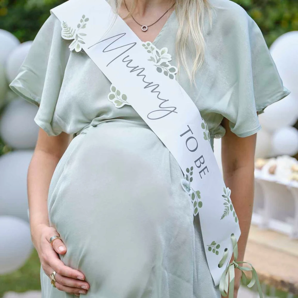 Gingerray Sash Mummy to Be botanikus babaköszöntő