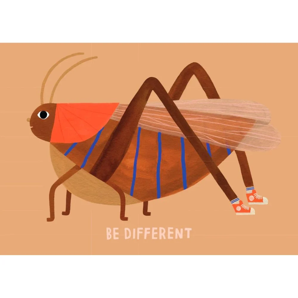 Petit Monkey Grasshopper üdvözlőkártya Légy más!