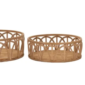 3 db rattan szervírozó tálca – Fuji dekoratív kollekció